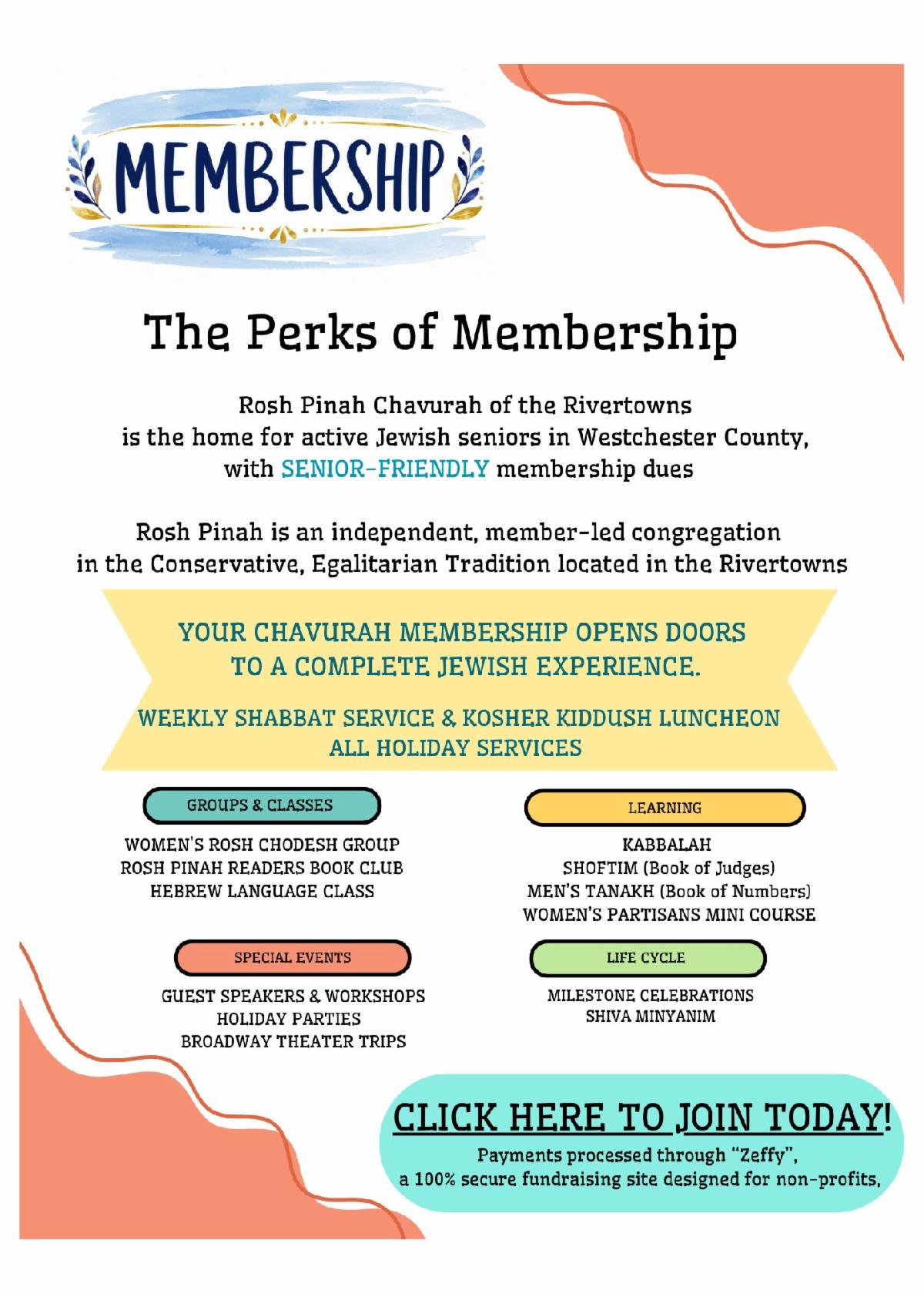 Rivertowns Irvington Dobbs Ferry Hastings Membership Hebrew Kiddush Luncheon Jewish Experience