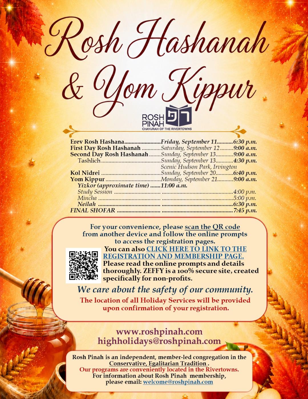 Rosh Hashanah Service Yom Kippur  Kol Nidre Tashlich Study Session  Rivertowns Irvington